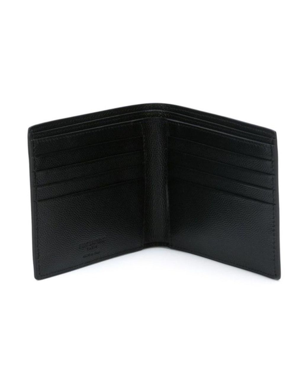 Saint Laurent Black Paris East/West Bi-Fold Wallet for men