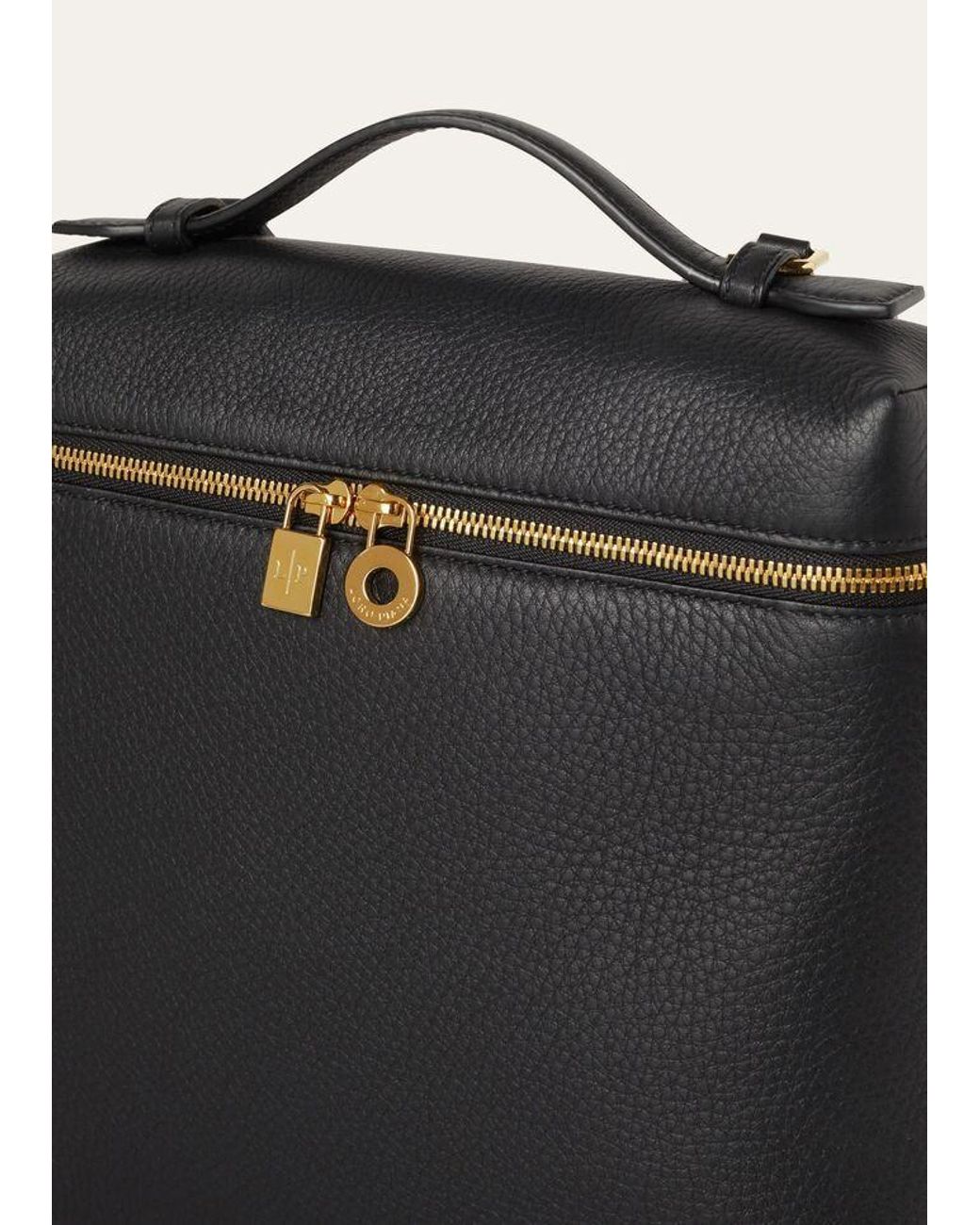 Loro Piana Black Extra Pocket L23.5 Backpack