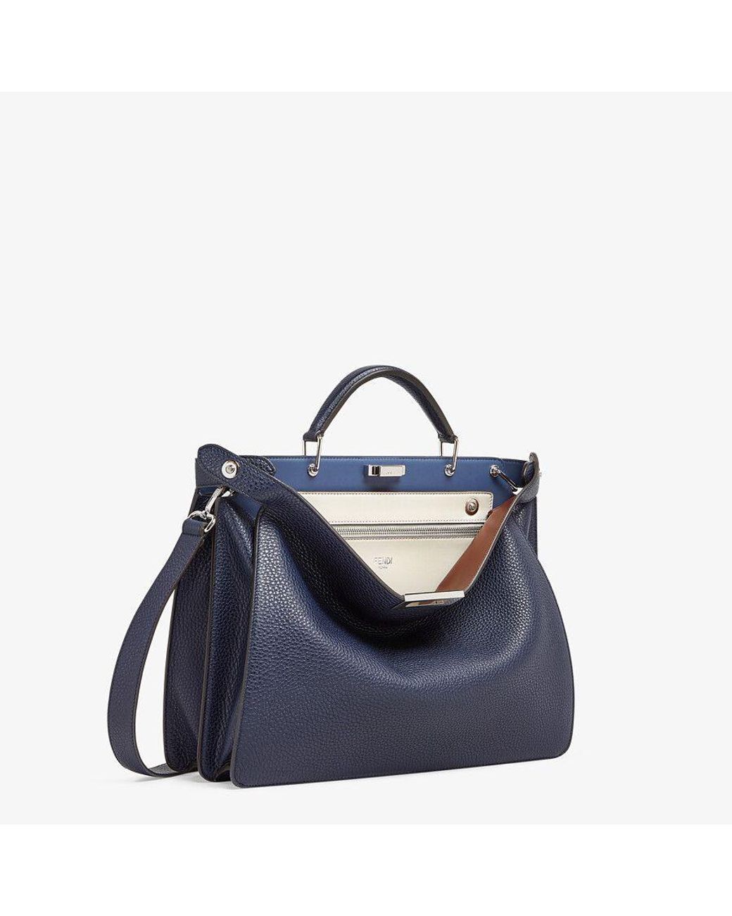 Fendi Blue Peekaboo Tote Bag for men