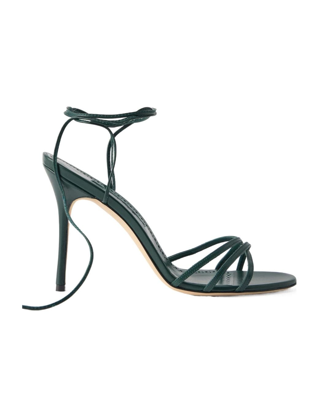 Manolo Blahnik Multicolor Leva 105 Leather High-Heeled Sandals