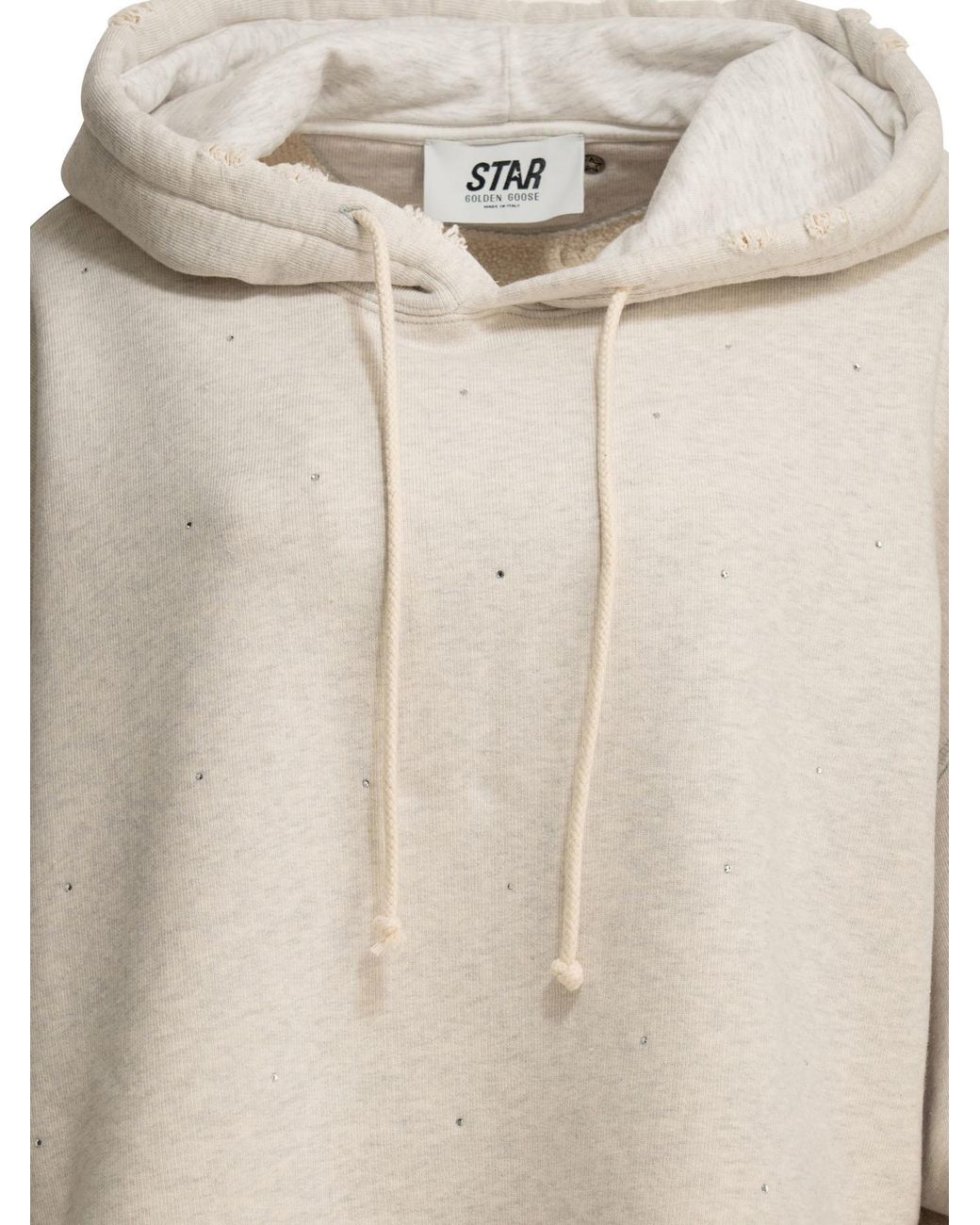 Golden Goose Deluxe Brand White Star Cropped Hoodie
