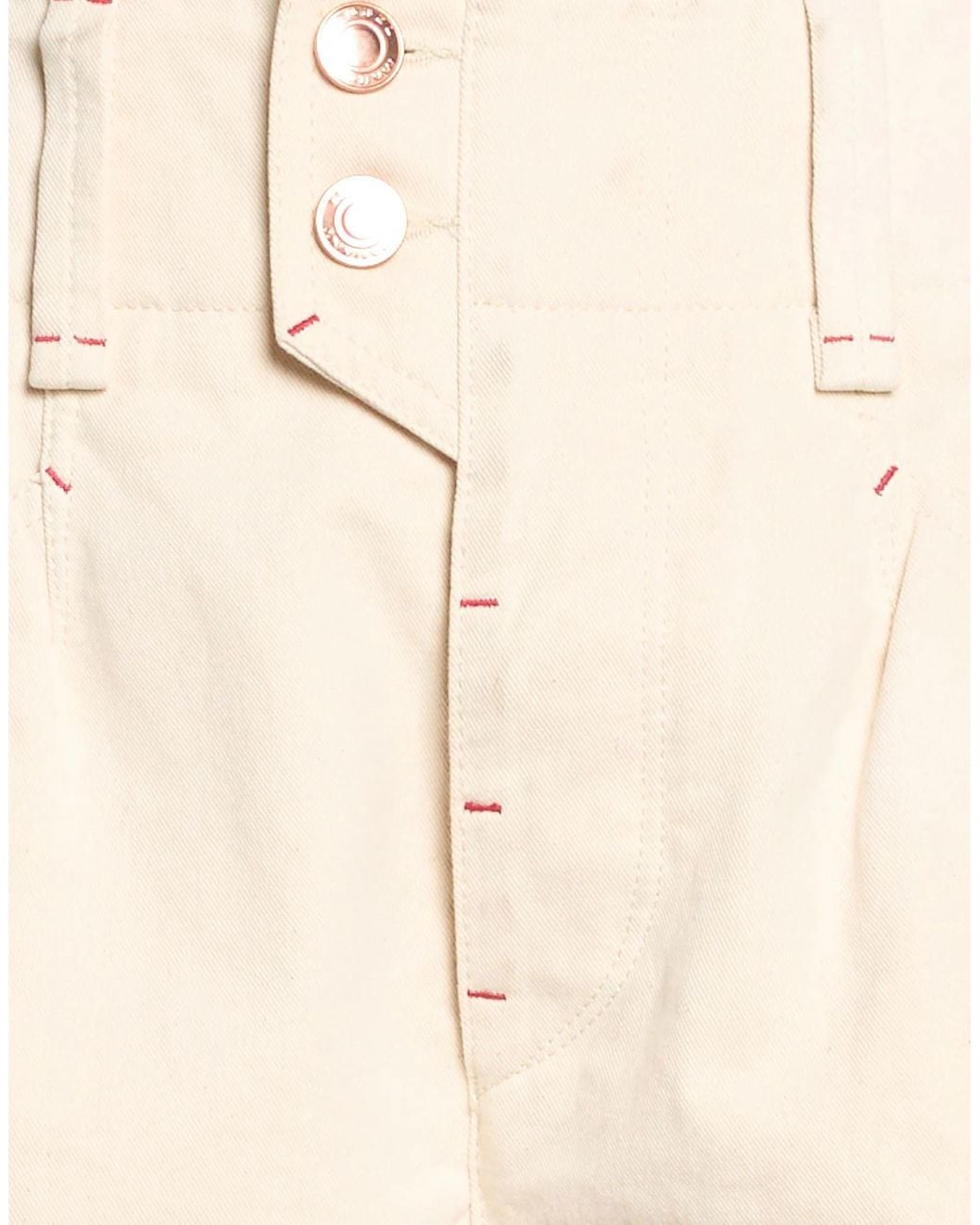 Isabel Marant White Solid Color Casual Trousers