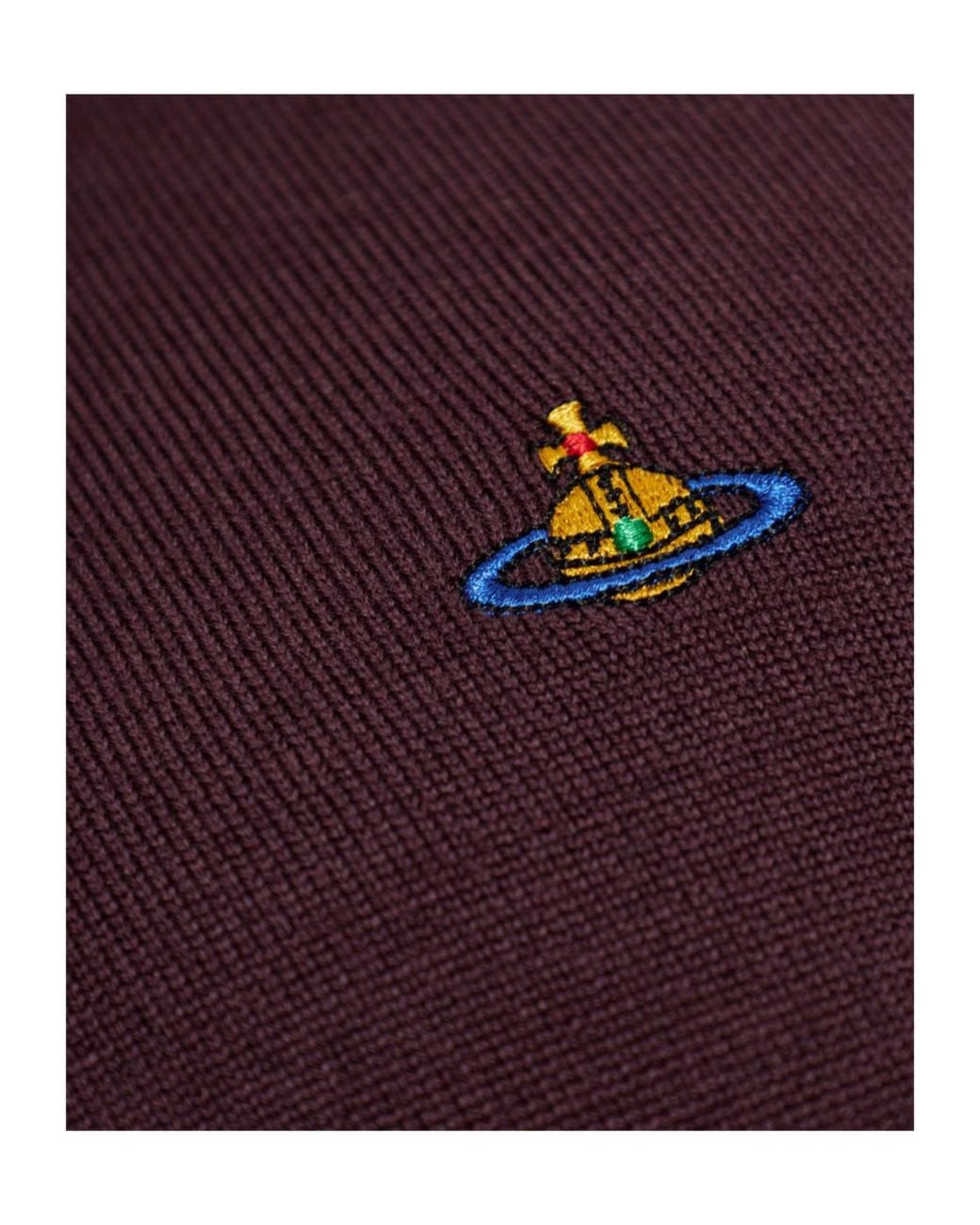 Vivienne Westwood Purple Orb Logo Knitted Polo Shirt for men