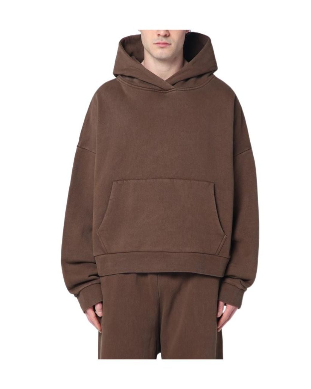 Entire studios Brown Oversized Hoodie Sweater for men