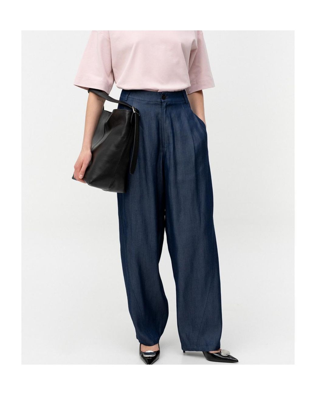 DARKPARK Blue Low Waist Wide Leg Pants