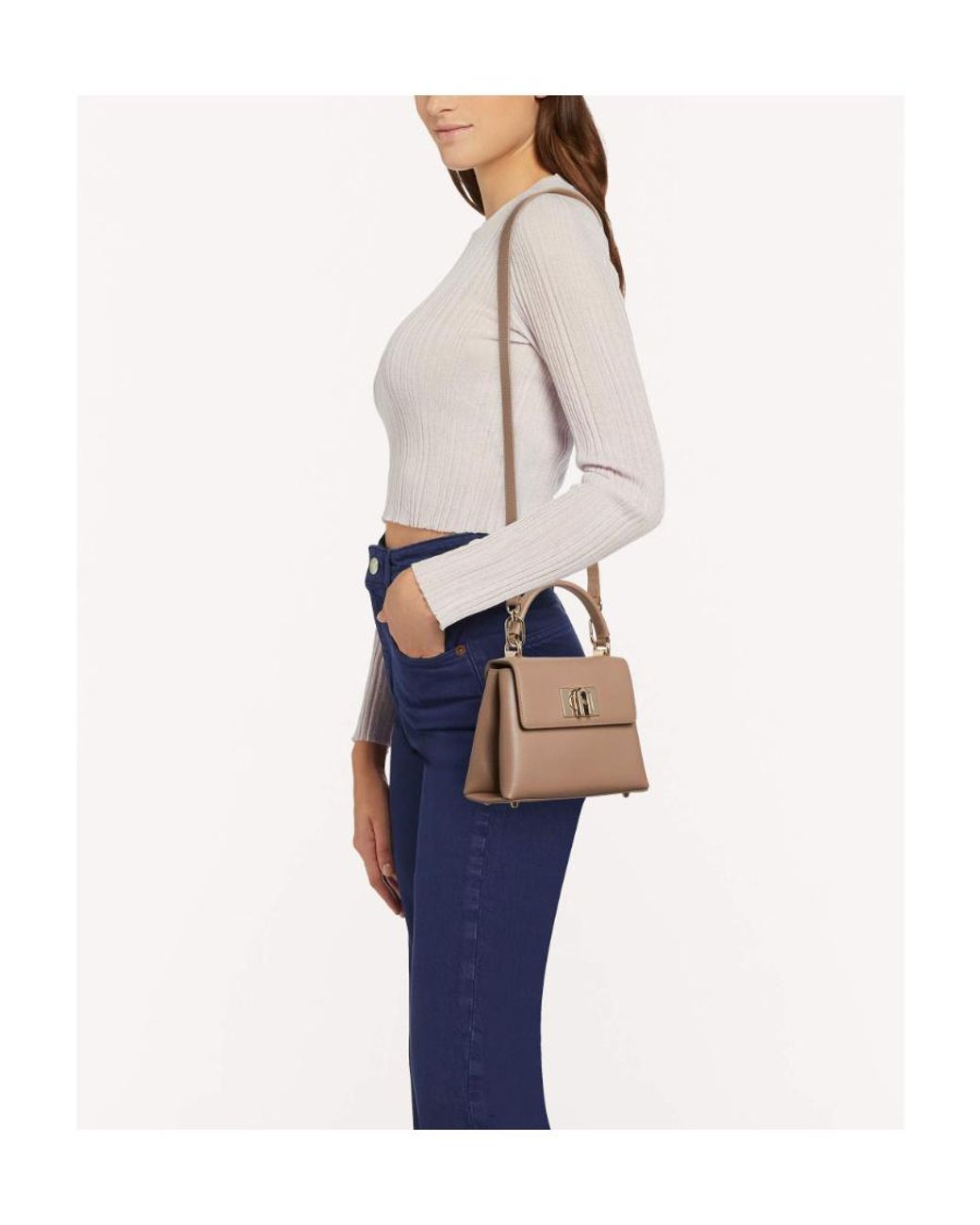Furla Natural Leather Tote Bag