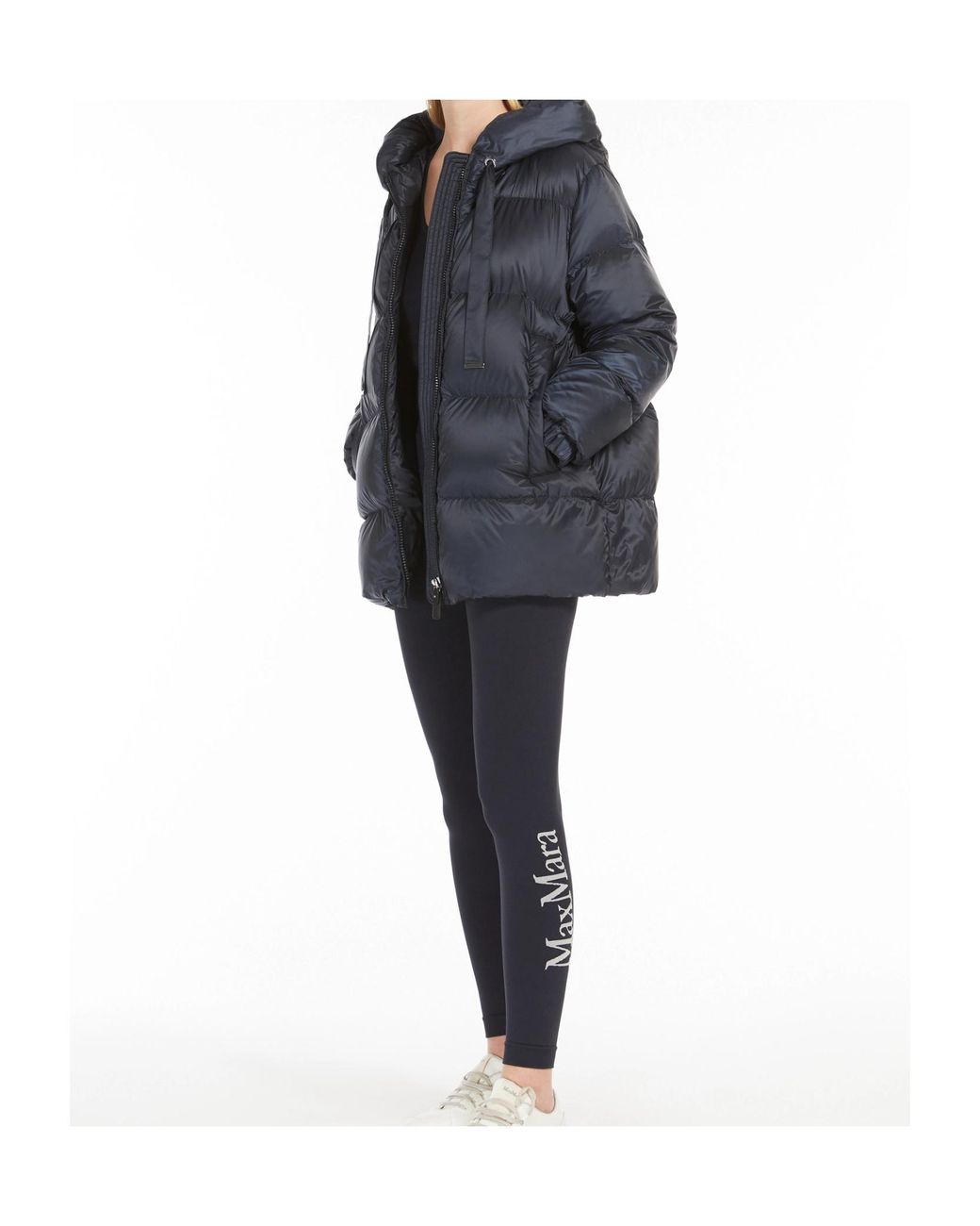 Max Mara Blue The Cube Seia Zip-Up Drawstring Jacket