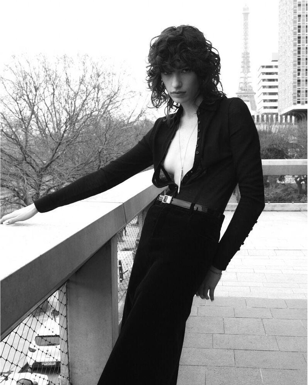 Saint Laurent Black Long Skirt