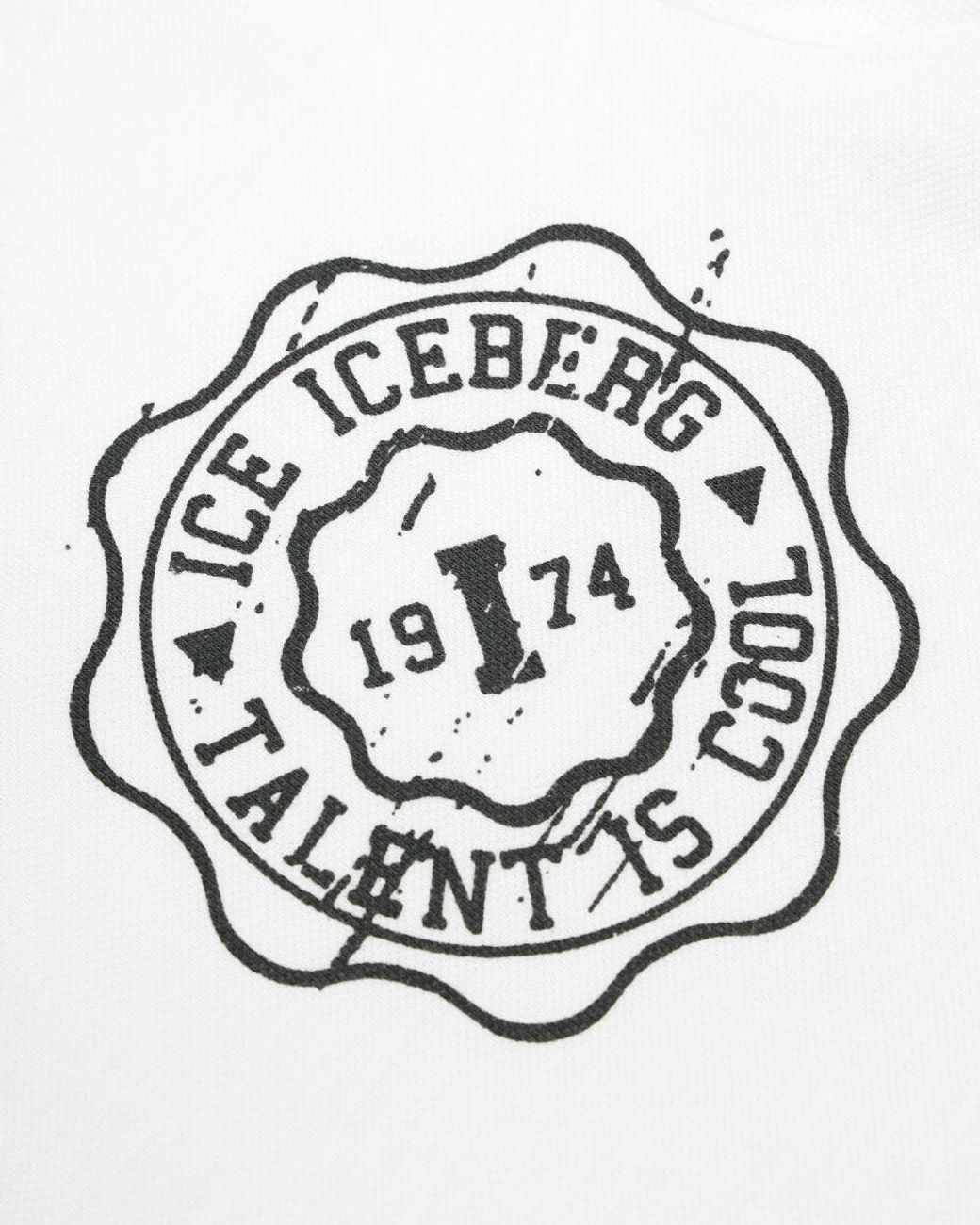 Iceberg White Logo Printed Polo Shirt for men