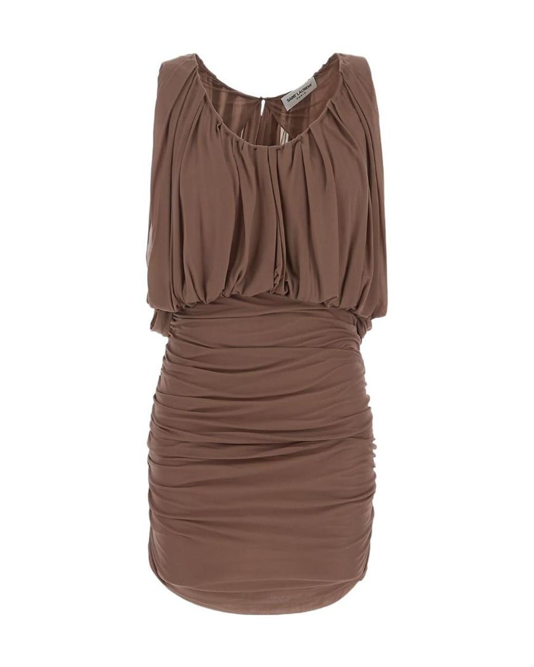 Saint Laurent Brown Short Dresses