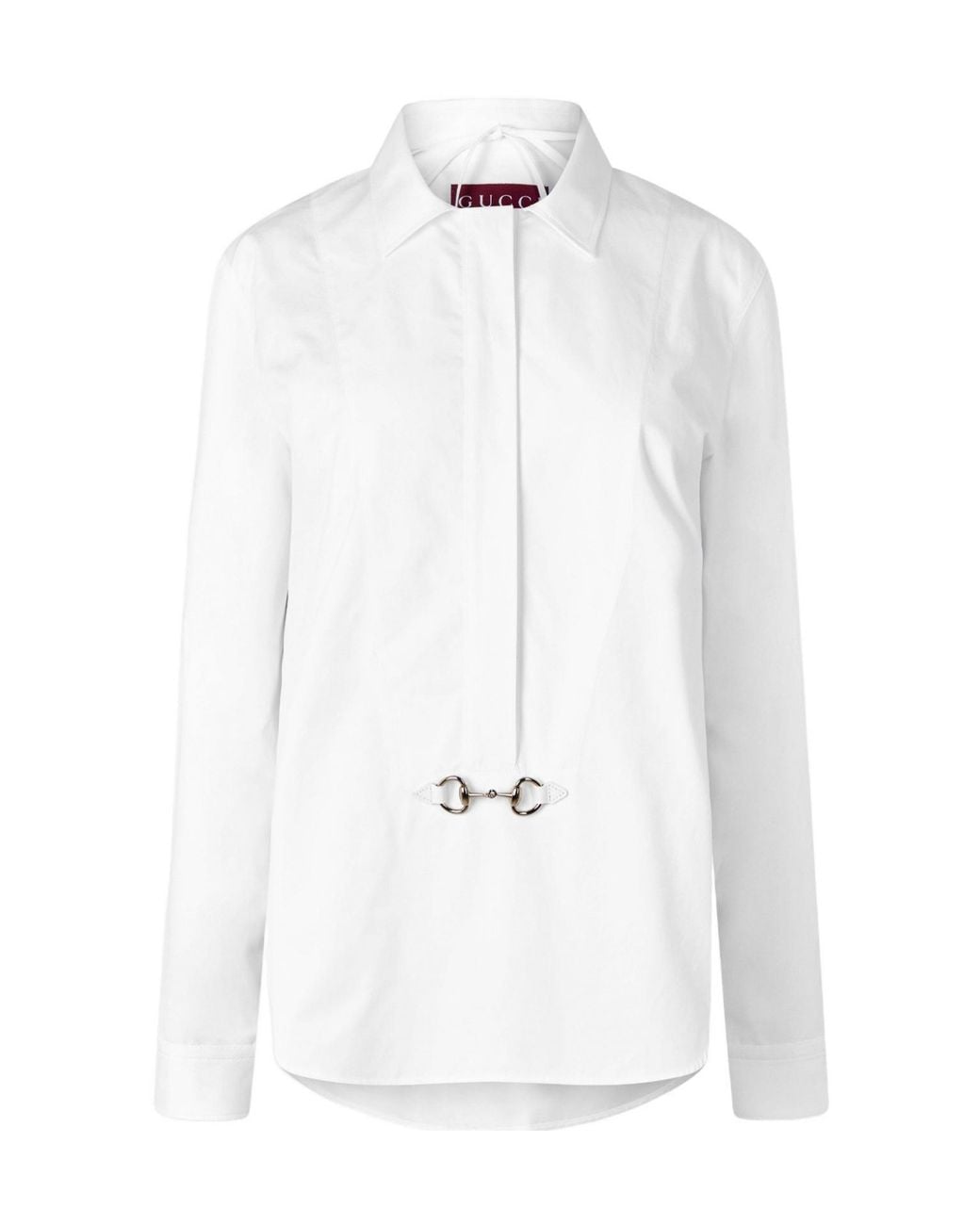 Gucci White Tie Decorated Shirtt