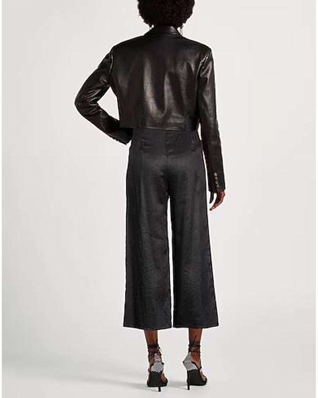 Max Mara Black Simple Loose Trousers