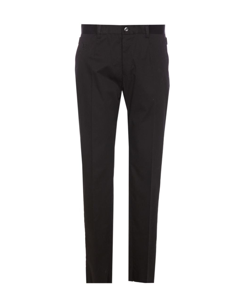 Dolce & Gabbana Black Pressed Crease Pants for men