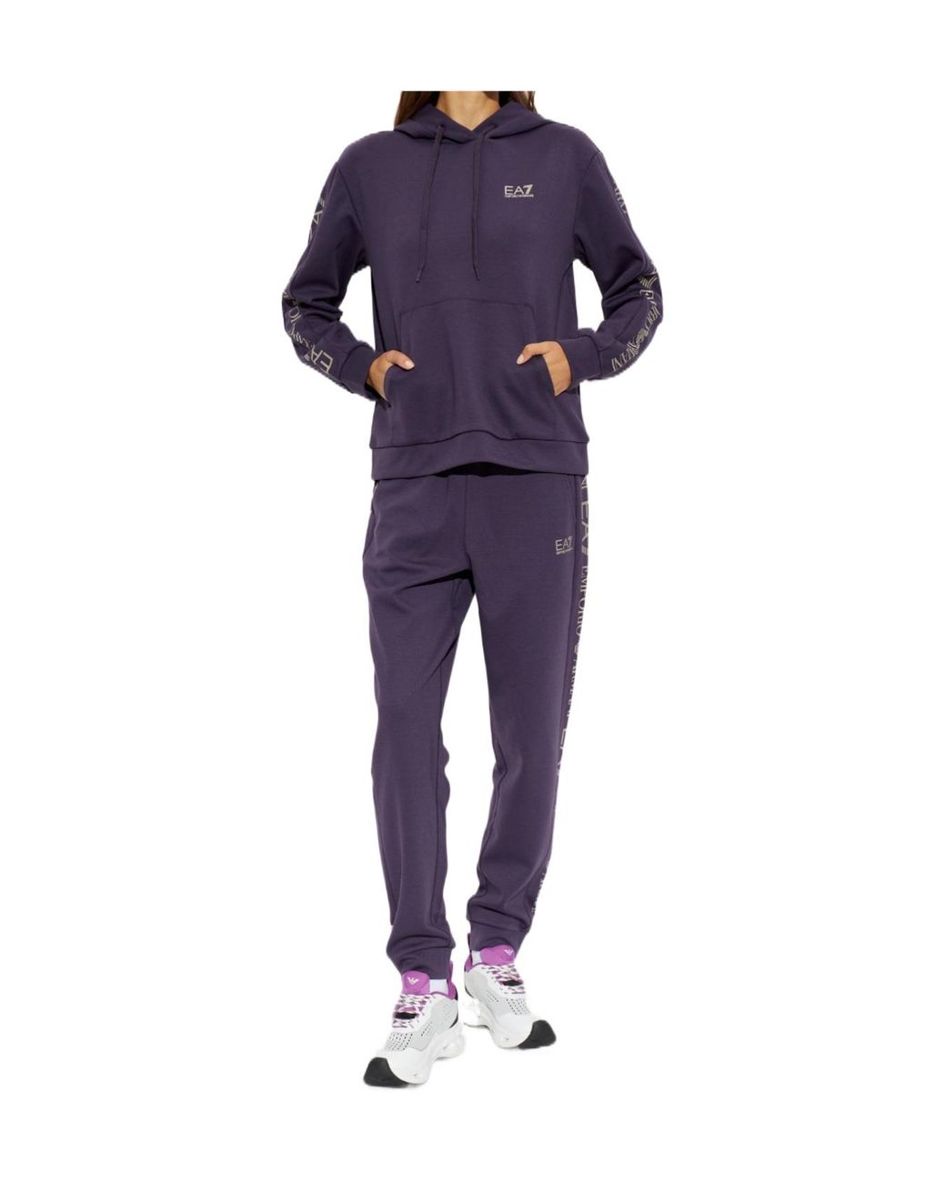 EA7 Blue Logo-Printed Two-Piece Tracksuit