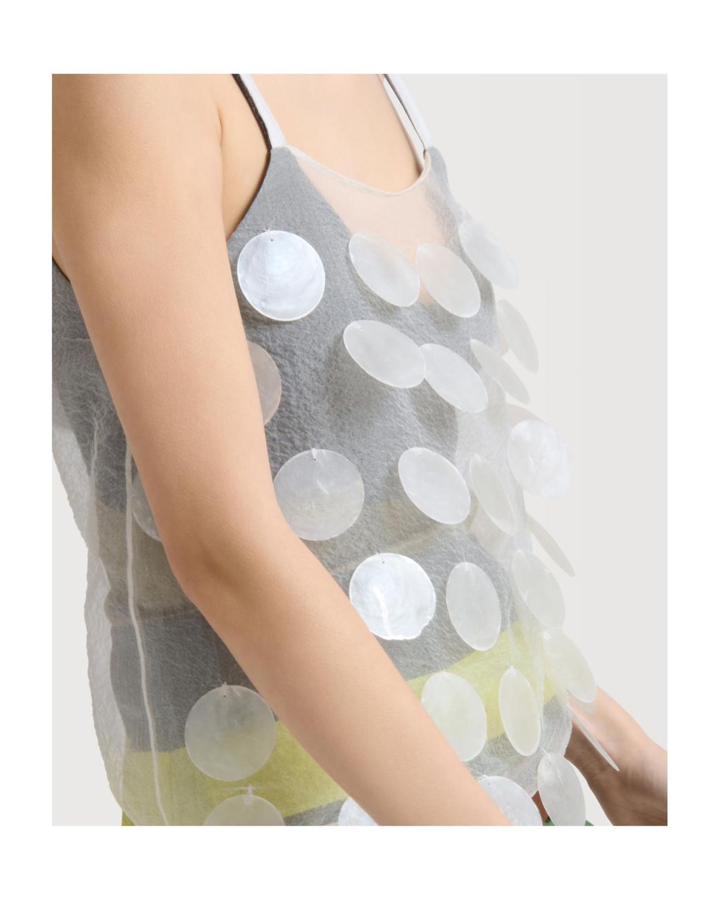 Marni Blue Sleeveless Layered Top
