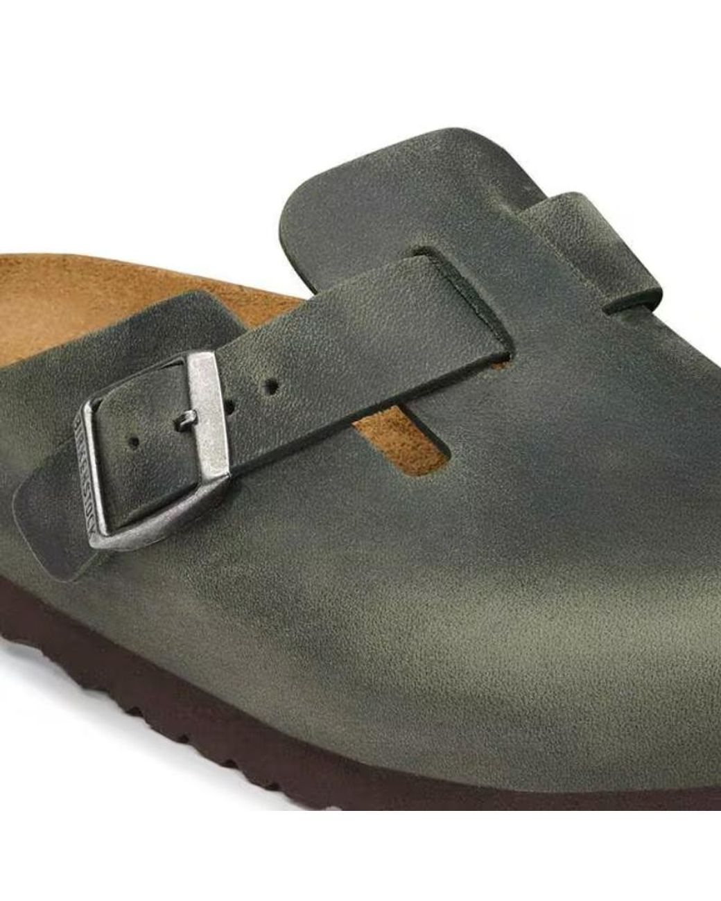 Birkenstock Green Boston Buckled Clogs for men
