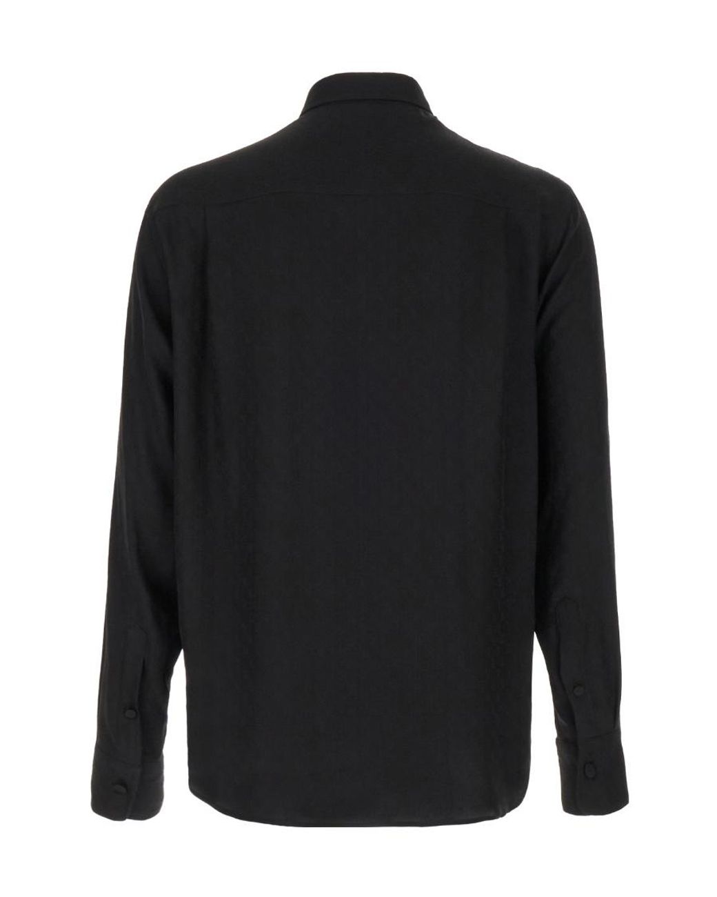 Palm Angels Black Long-Sleeved Shirt for men