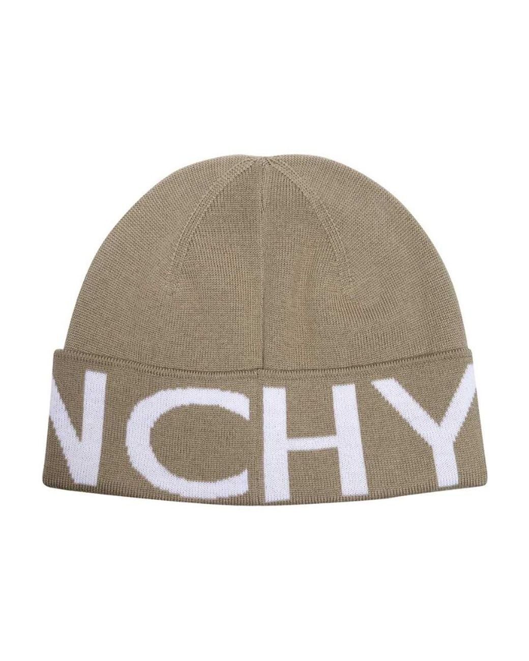 Givenchy Natural Logo Knit Beanie for men