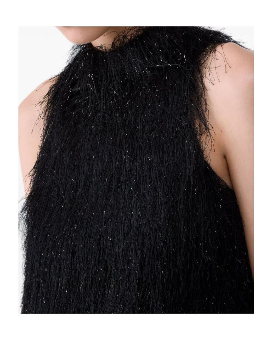 Liu Jo Black Tassel-Embellished Top