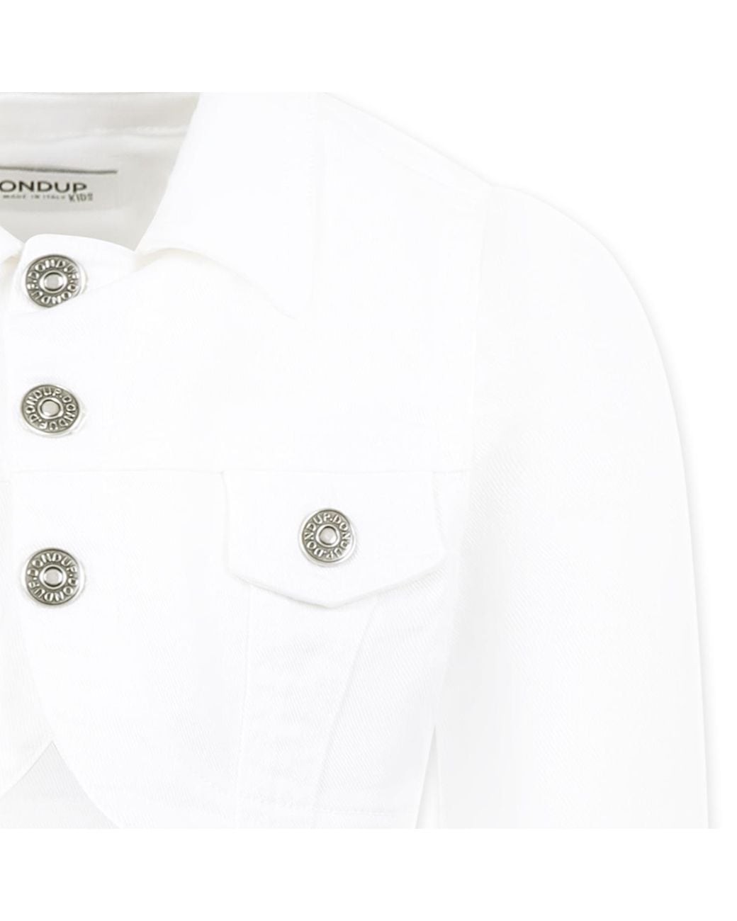 Dondup White Cropped Denim Jacket
