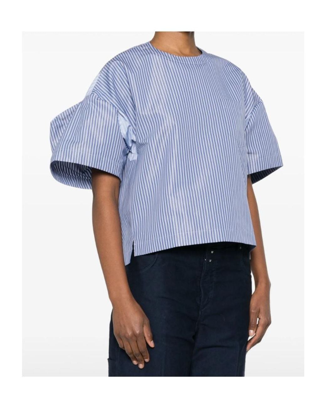 Sacai Blue Striped Shirt