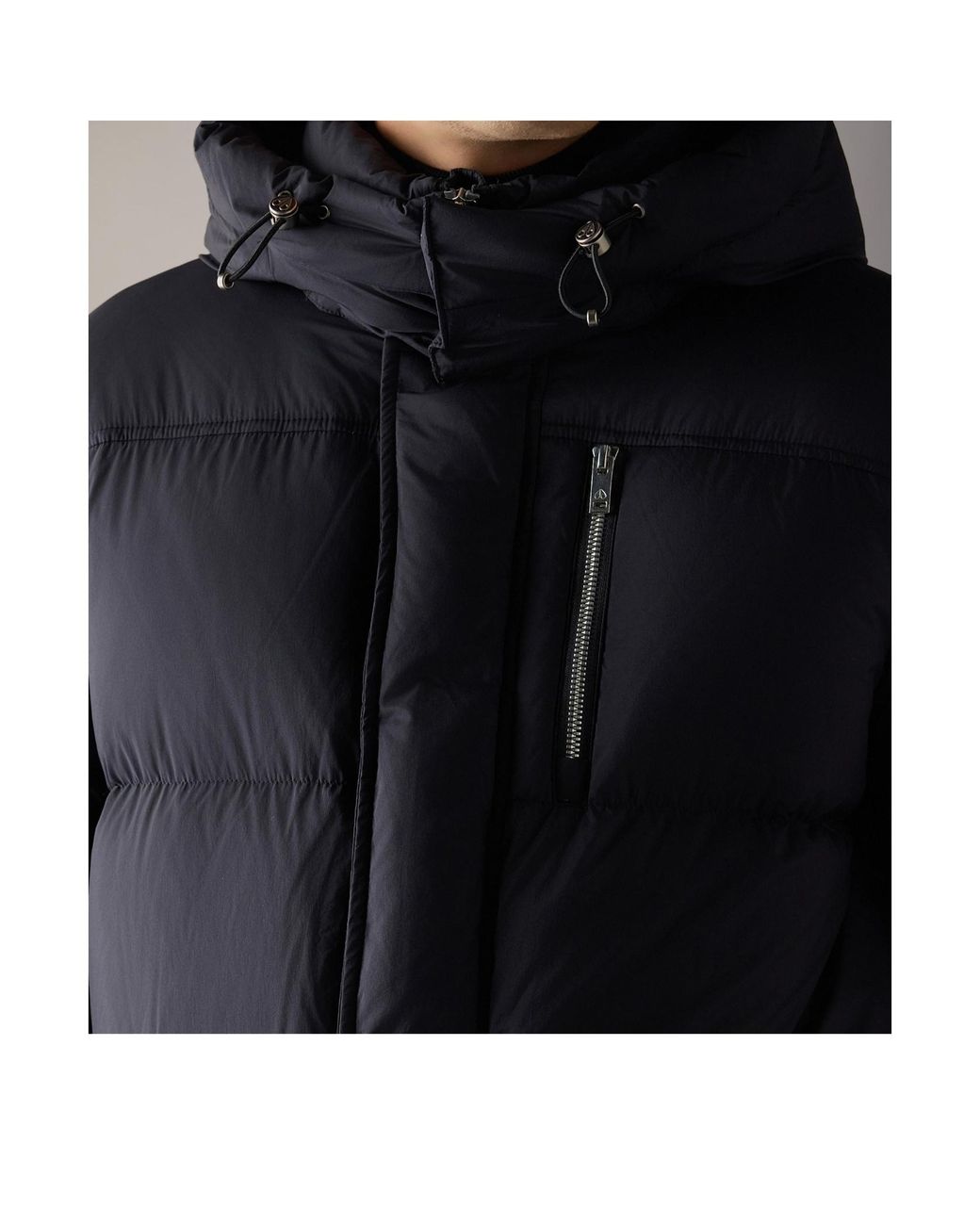 Moose Knuckles Black Long-Sleeved Down Jacket for men