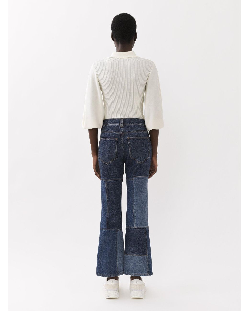 Chloé Blue Chloé Cropped Flared Jeans