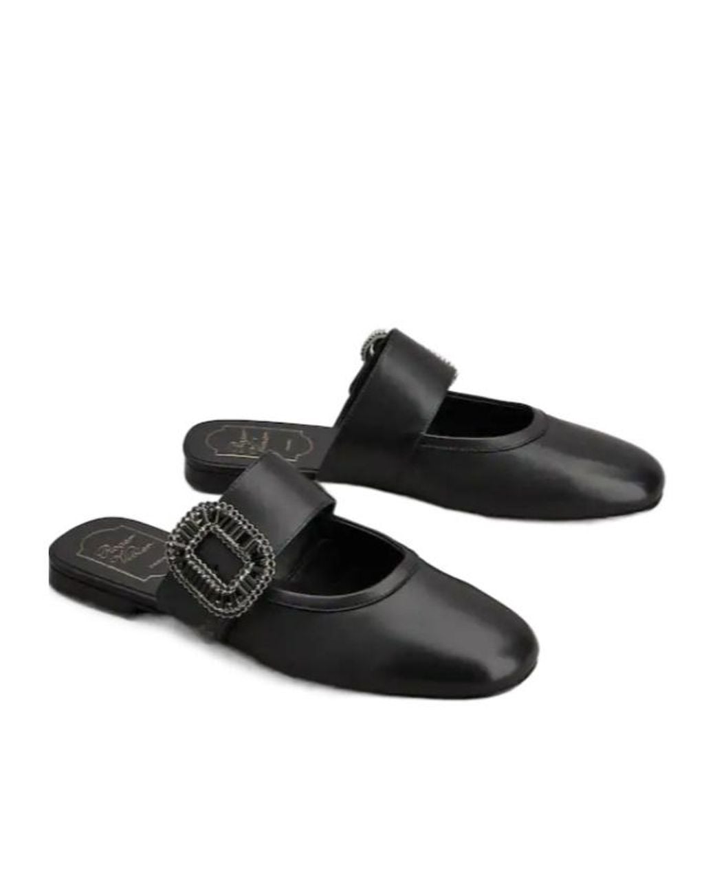 Roger Vivier Black Belle Vivier Mules