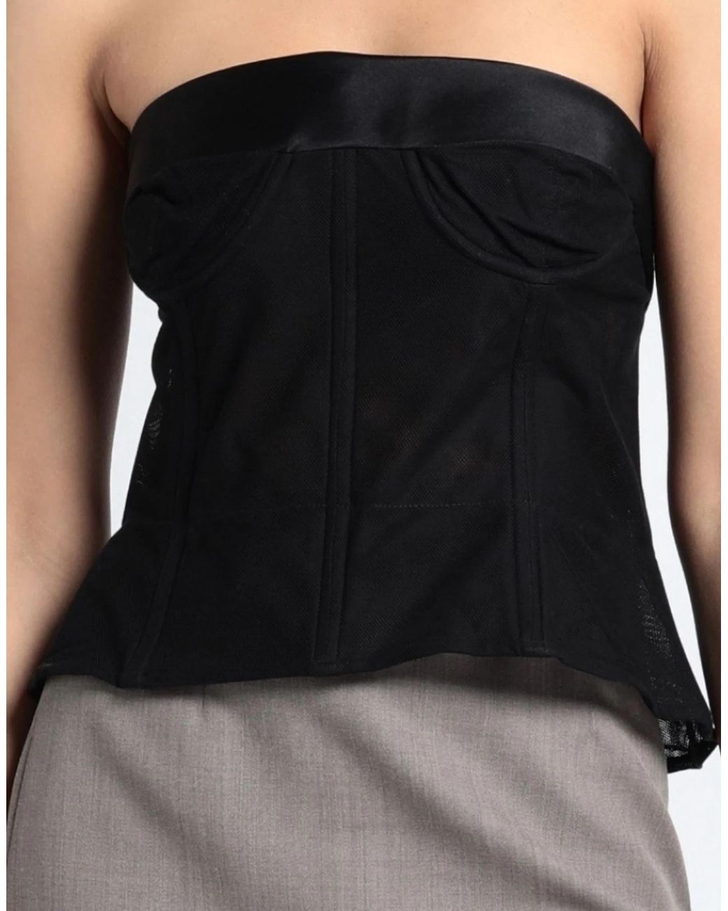 Maison Margiela Black Off-The-Shoulder Top