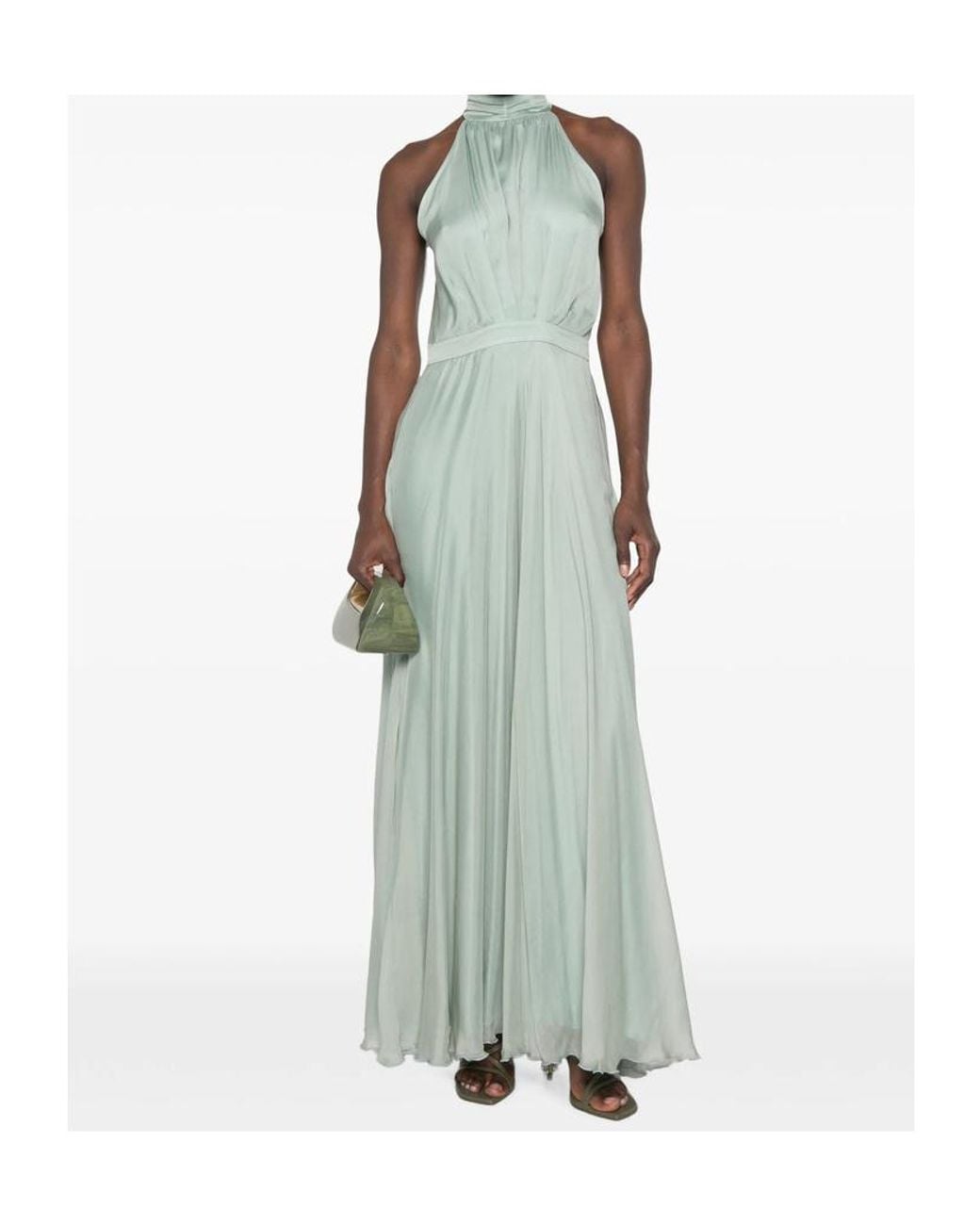 Raquel Diniz Green Sleeveless Dress