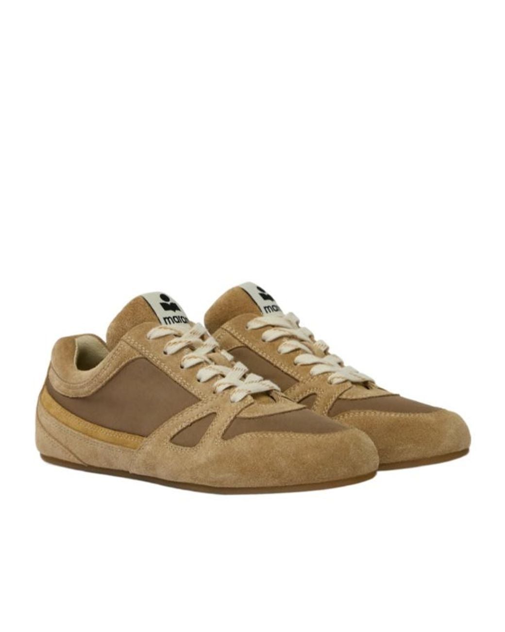 Isabel Marant Brown Senny Paneled Low-Top Sneakers