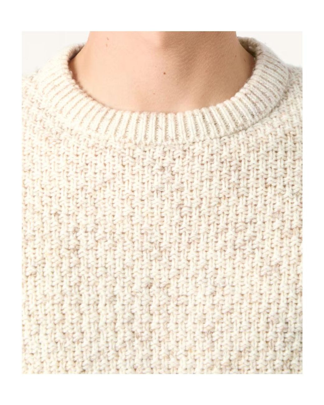 Loro Piana White Ash Crewneck Sweater for men