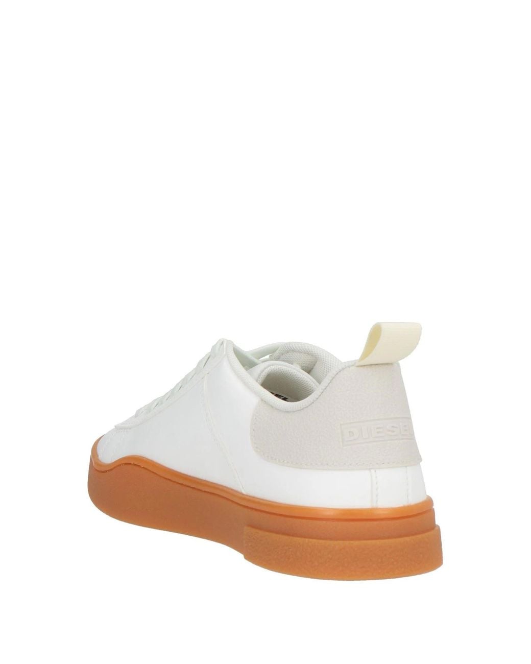 DIESEL White Minimalist Low-Top Sneakers