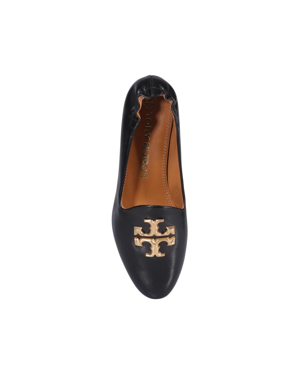 Tory Burch Black Eleanor Round Toe Loafers