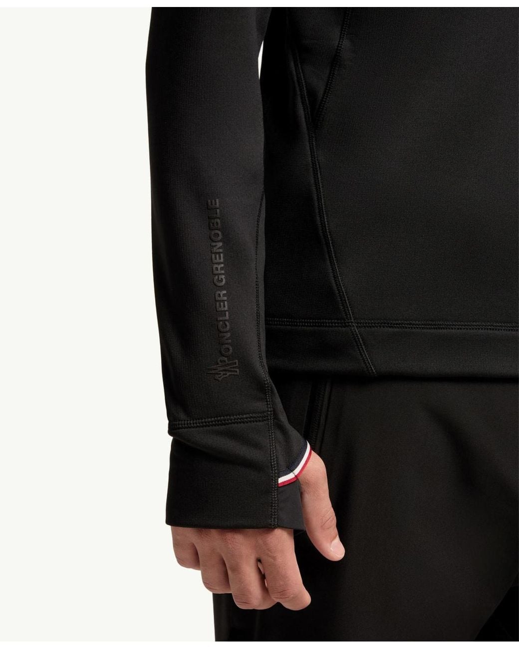 Moncler Black Grenoble Polartec Crewneck Sweatshirt for men