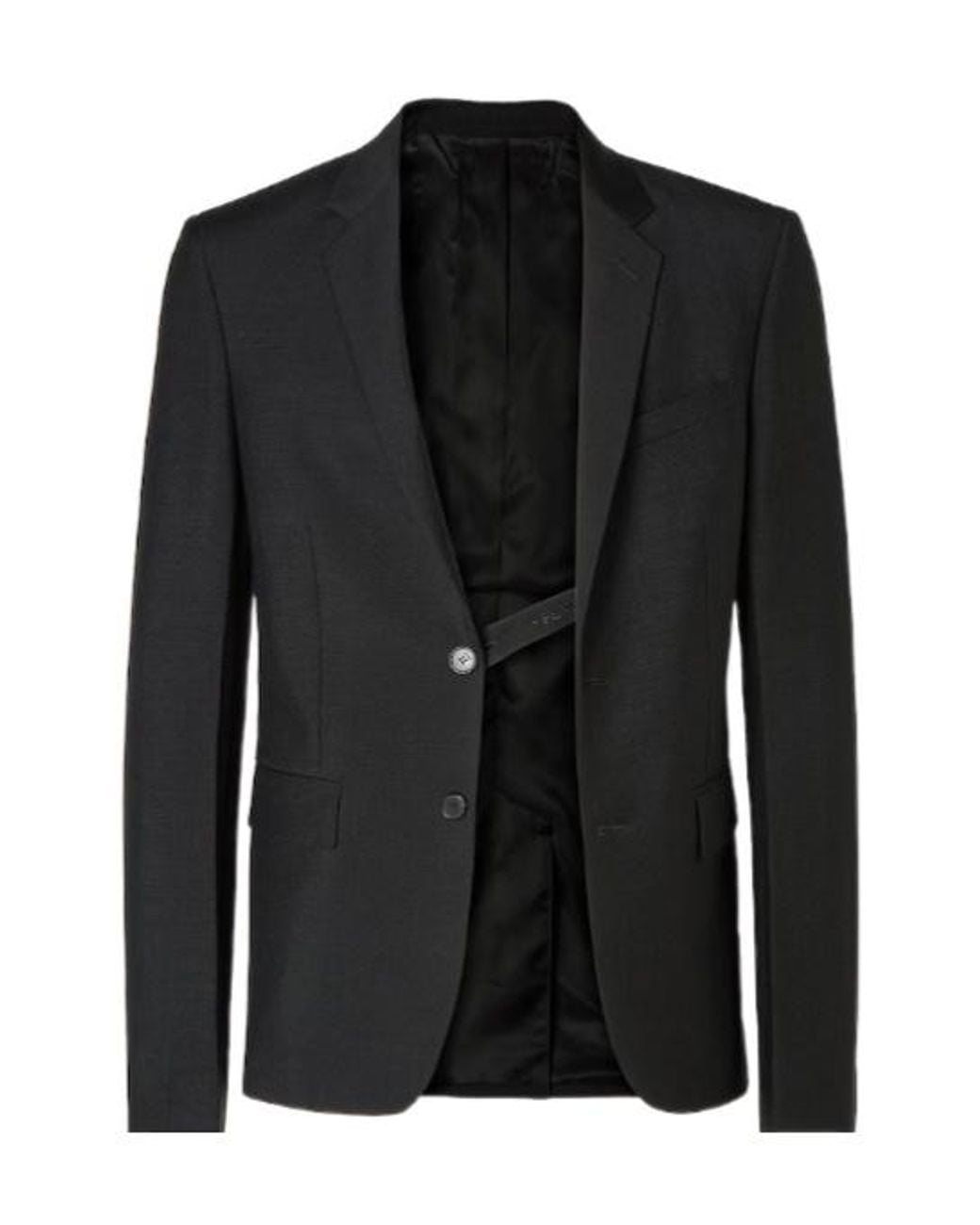 Fendi Black Single Breasted Tailored Blazer for men
