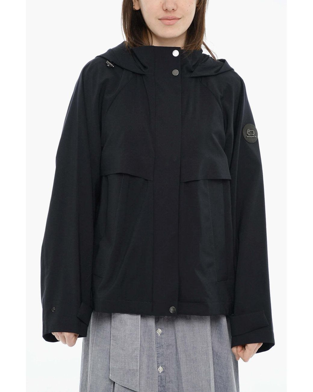 Woolrich Blue Concealed Closure Jacket
