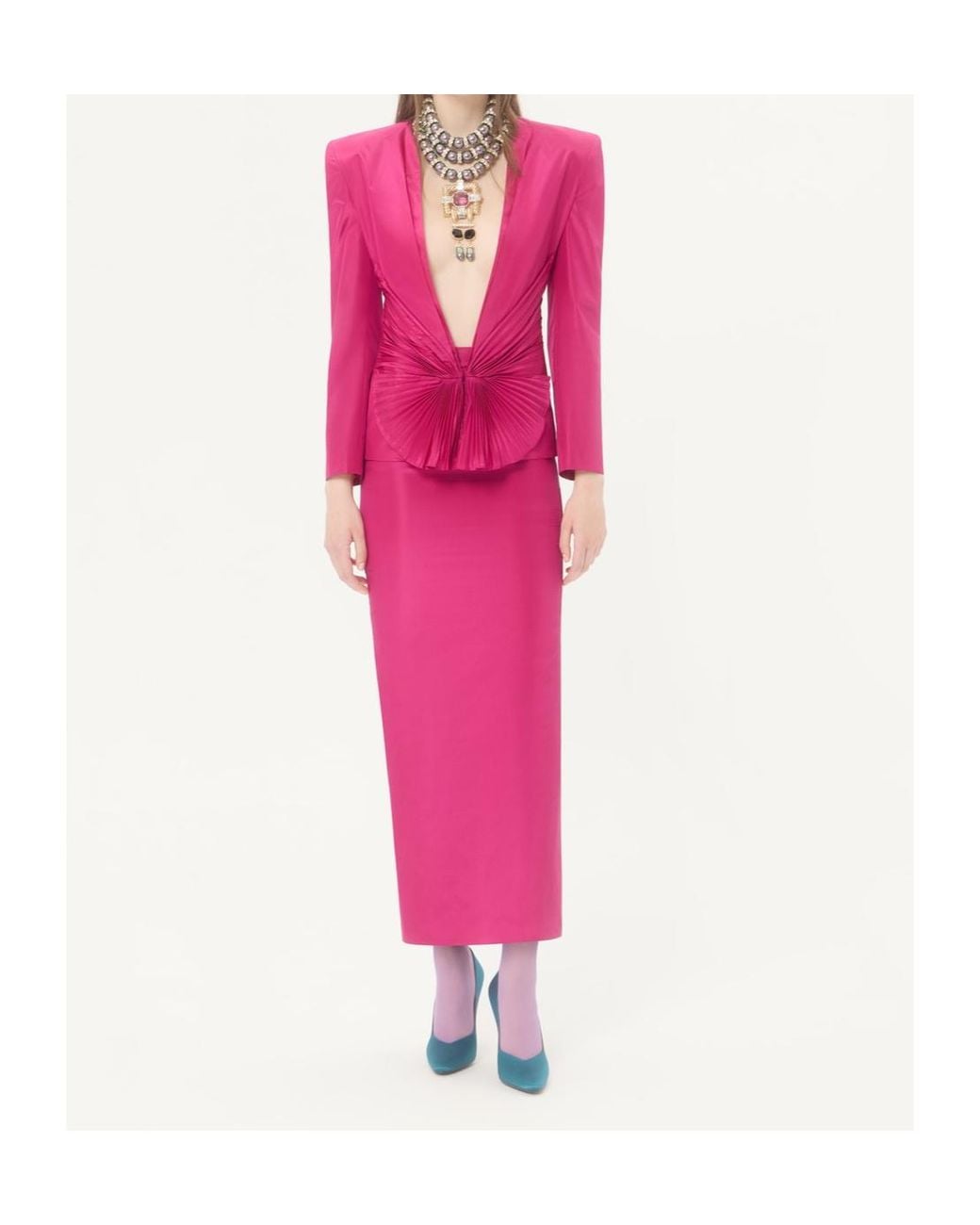 Valentino Pink Long-Sleeve Blazer