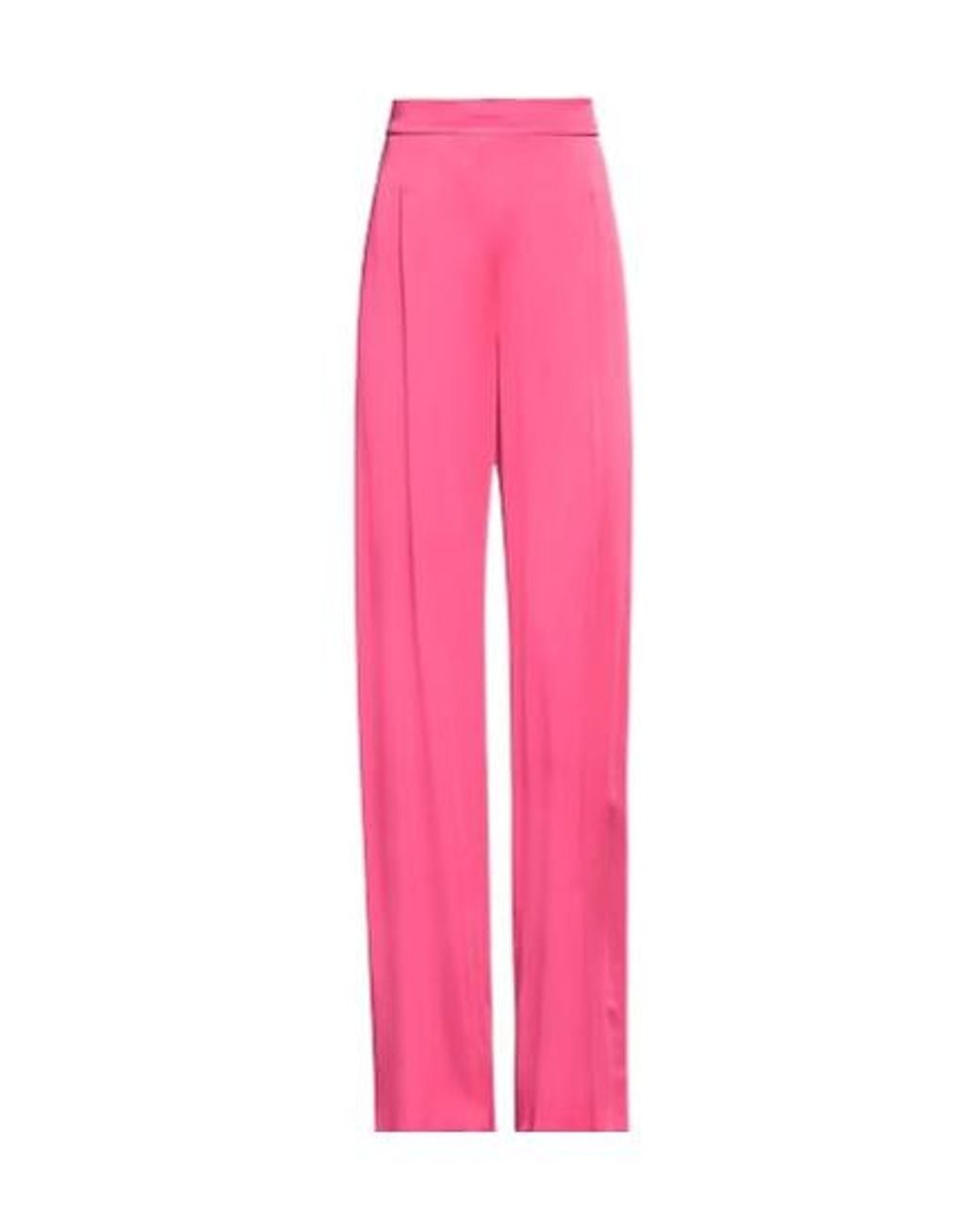 Max Mara Pink Loose Satin Trousers