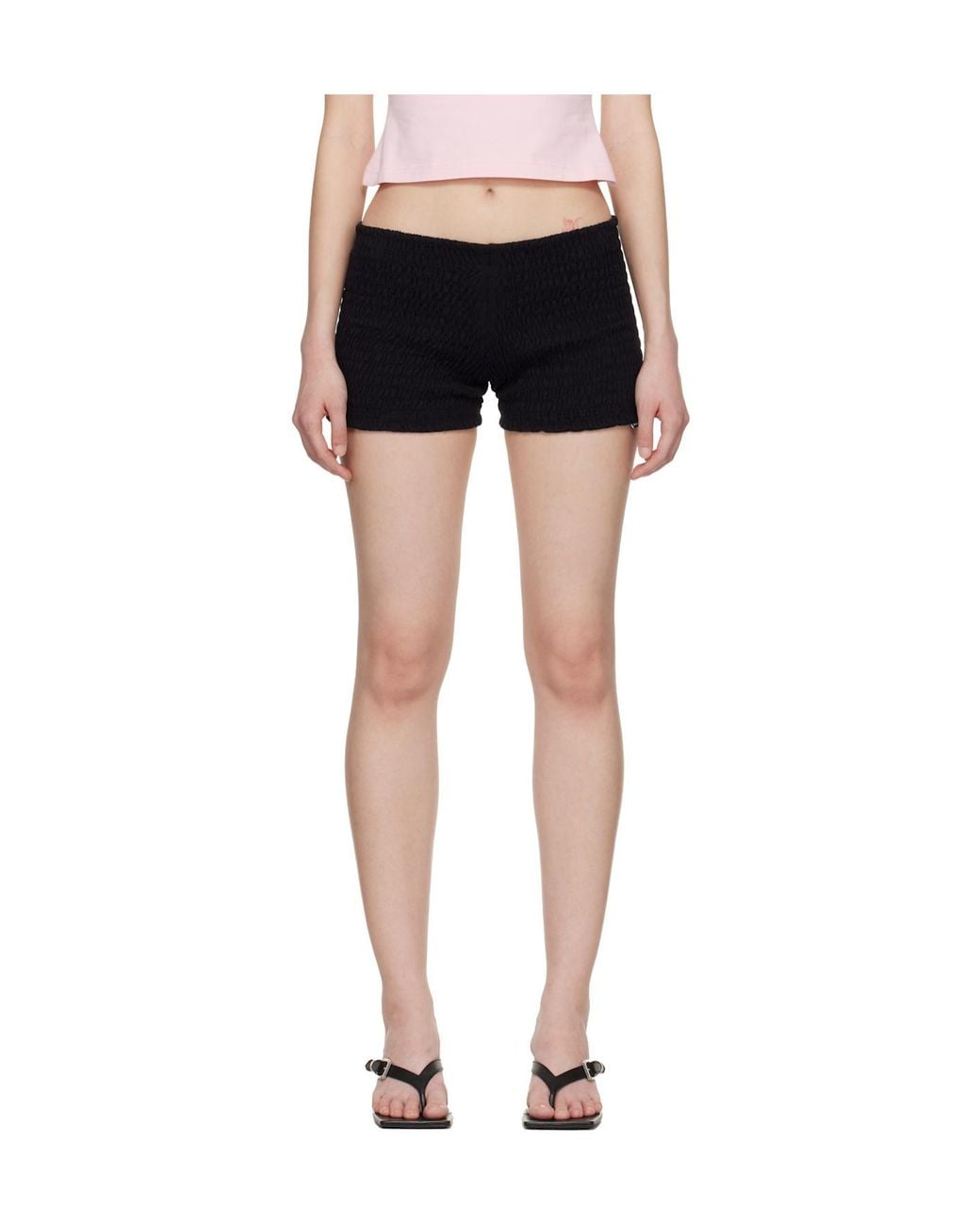 Vetements Black Baby Pleated Shorts