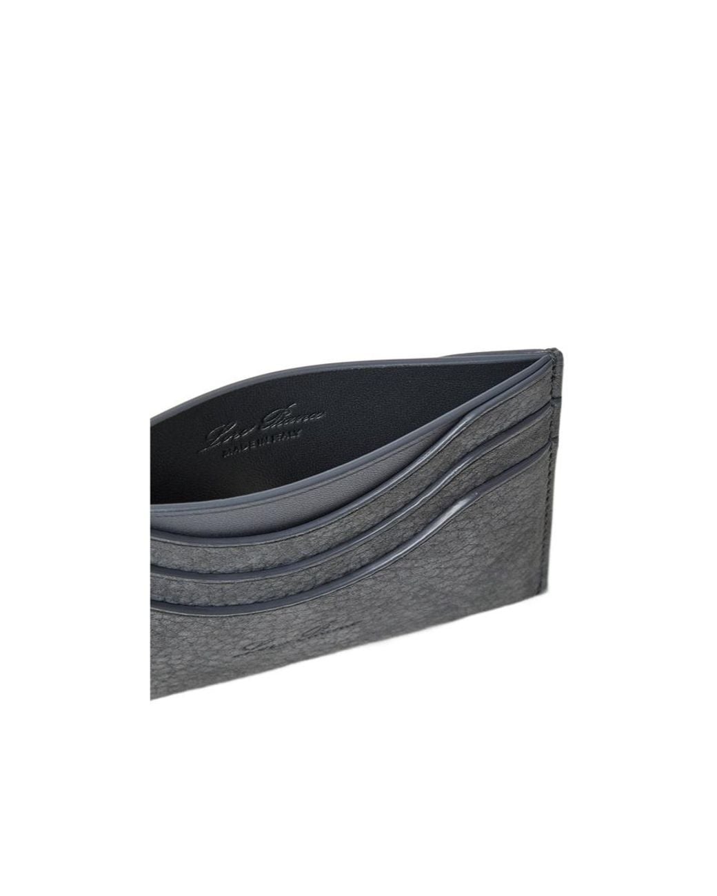 Loro Piana Gray Extra Card Holder for men