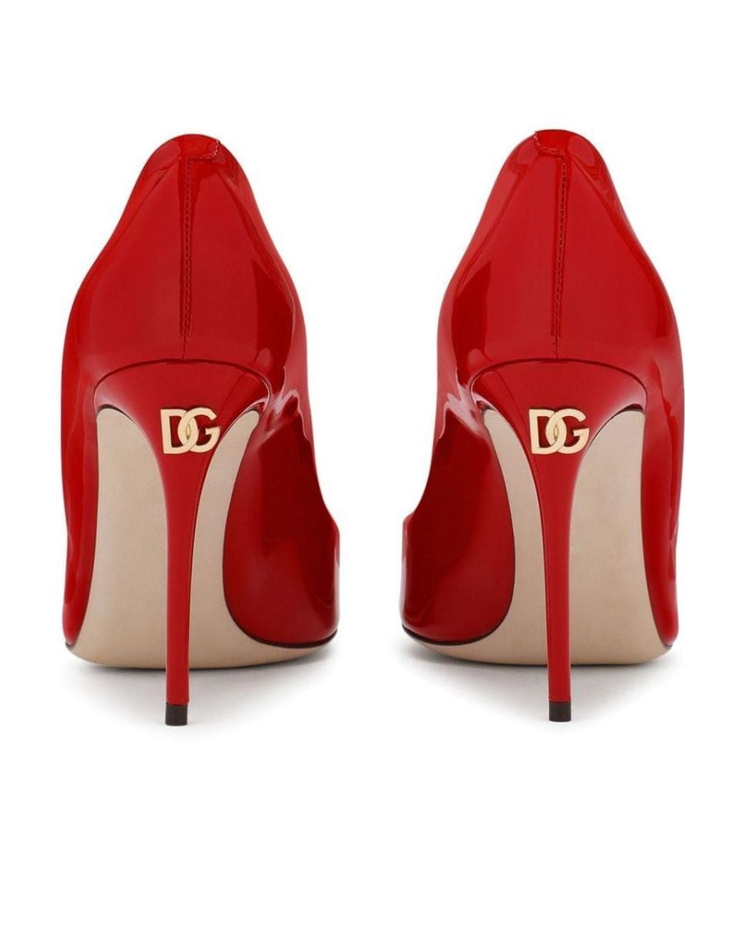 Dolce & Gabbana Red Logo Shallow High Heels