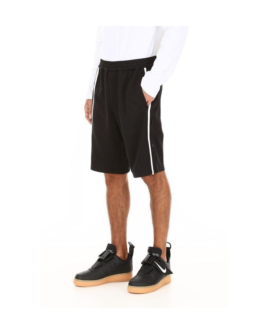 Helmut Lang Black Cotton-Blend Shorts for men