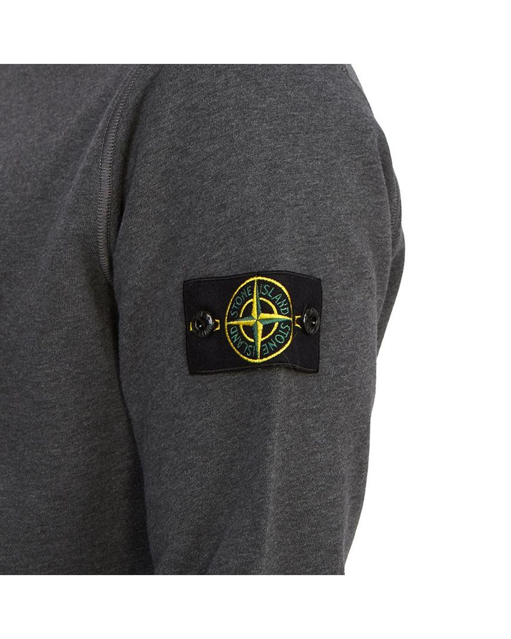 Stone Island Gray Compass-Motif Cotton Sweatshirt for men