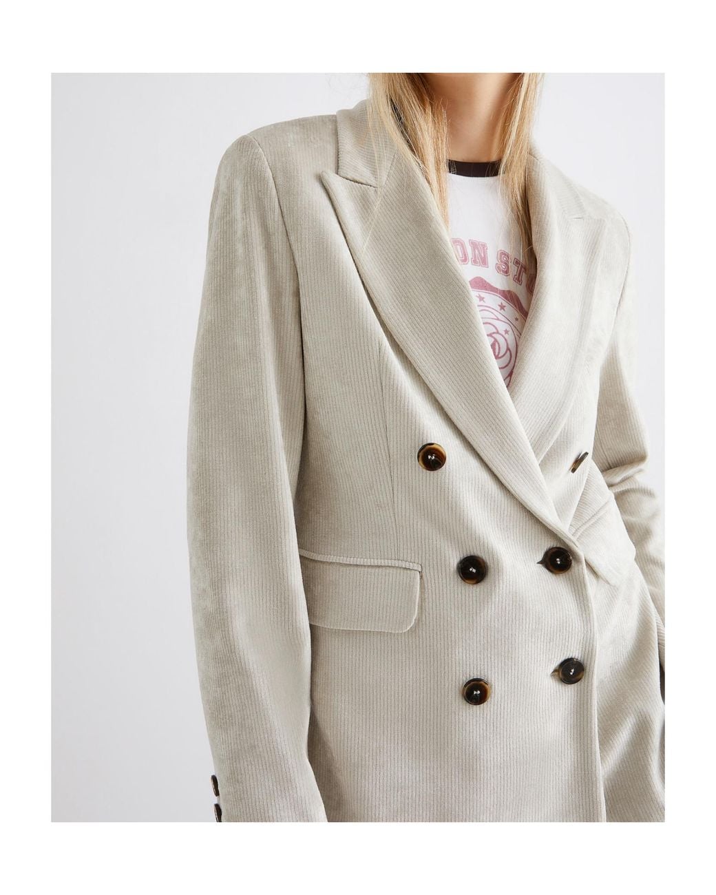 Marella White Corduroy Blazer