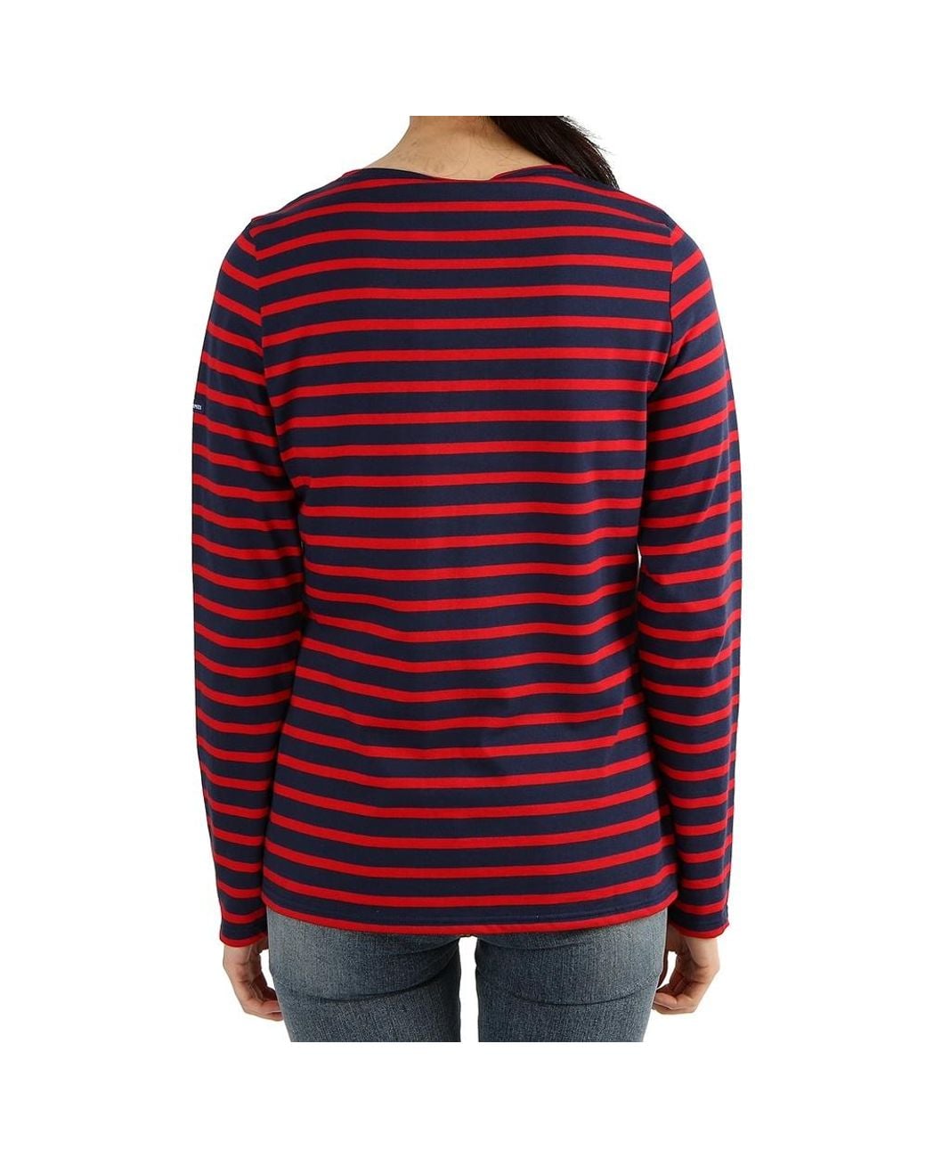 Saint James Red Striped Graphic T-Shirt