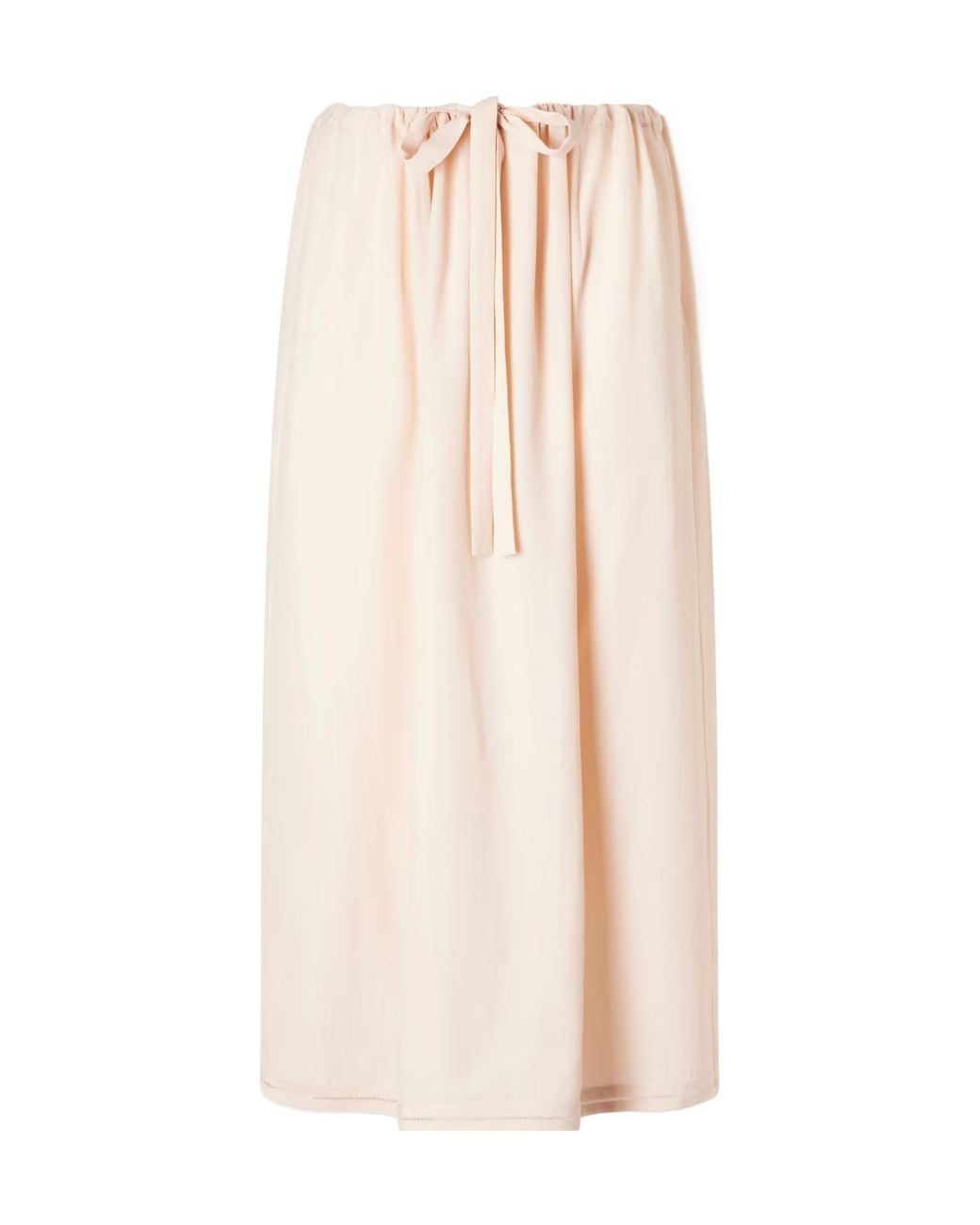 Totême Natural Drawstring-Waist Midi Skirt