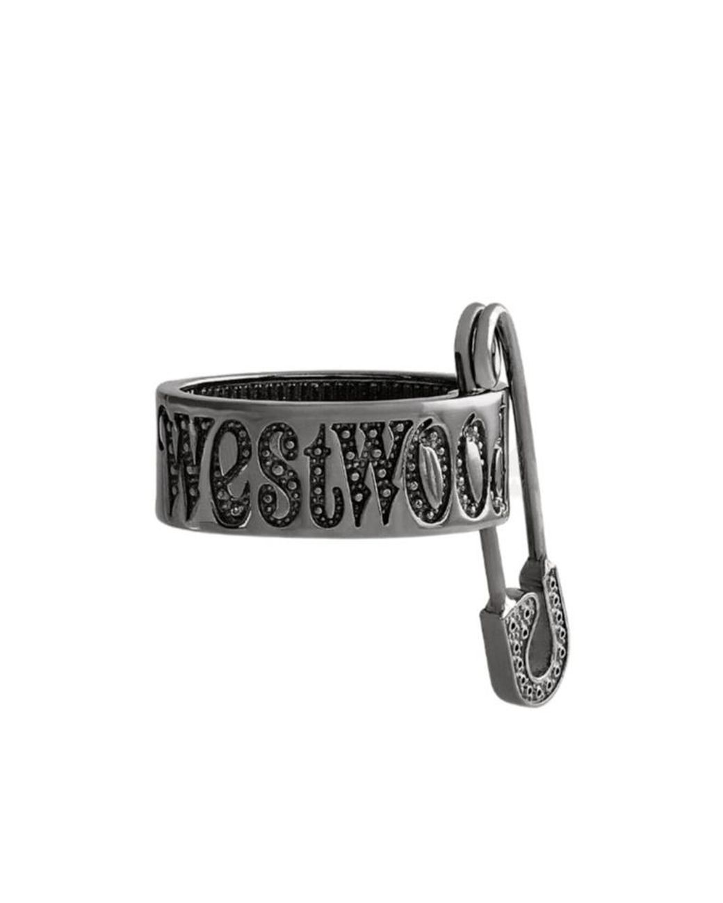 Vivienne Westwood Black Vernon Ring