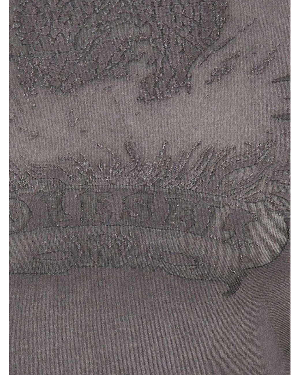 DIESEL Gray Dévoré Phoenix Slim Fit T-Shirt