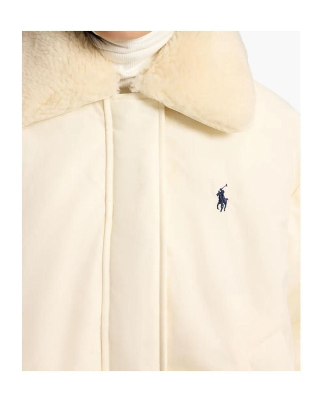 Polo Ralph Lauren Natural High-Pile-Collar Down Puffer Jacket